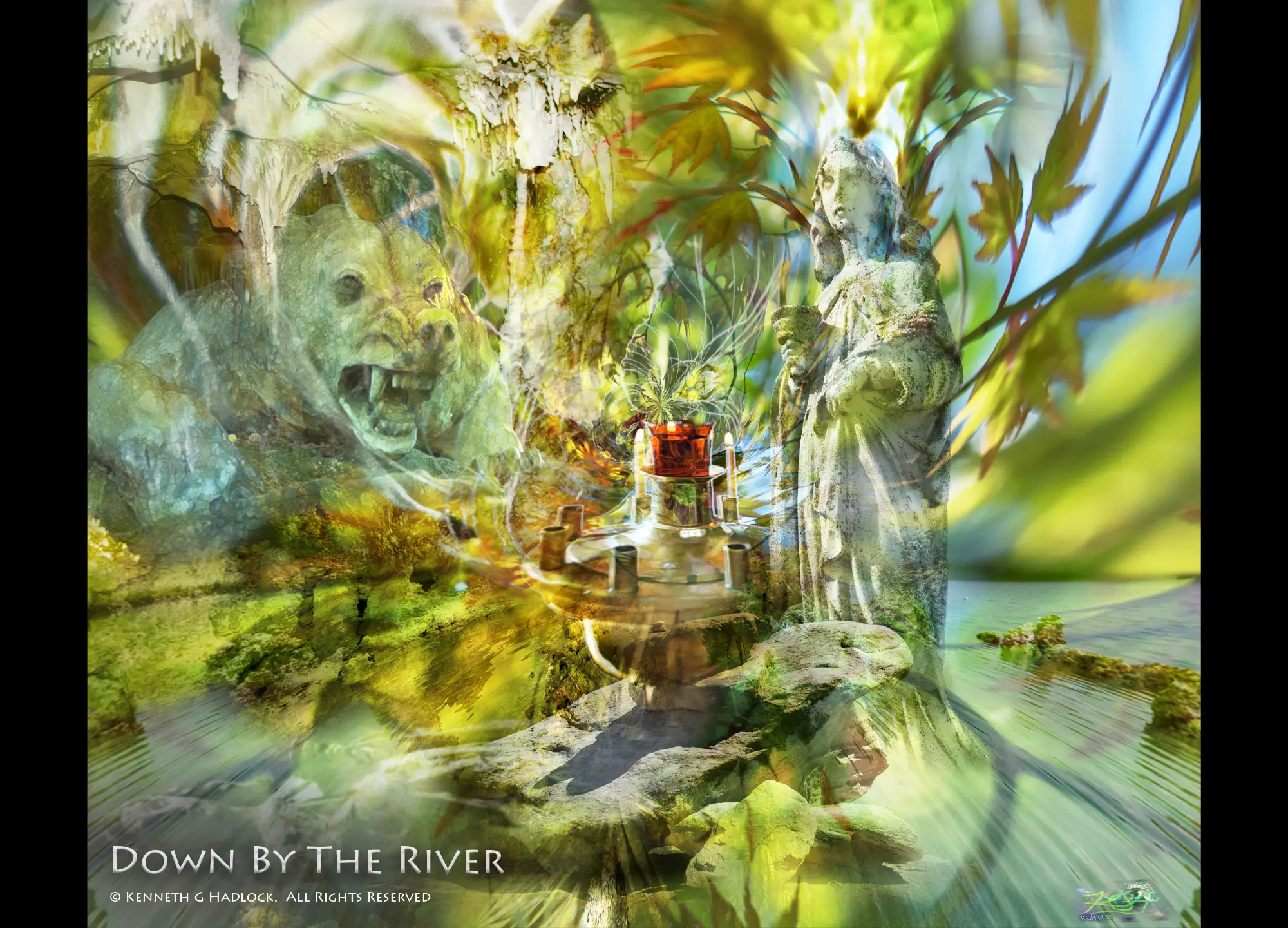 Digital Art - Down by the River