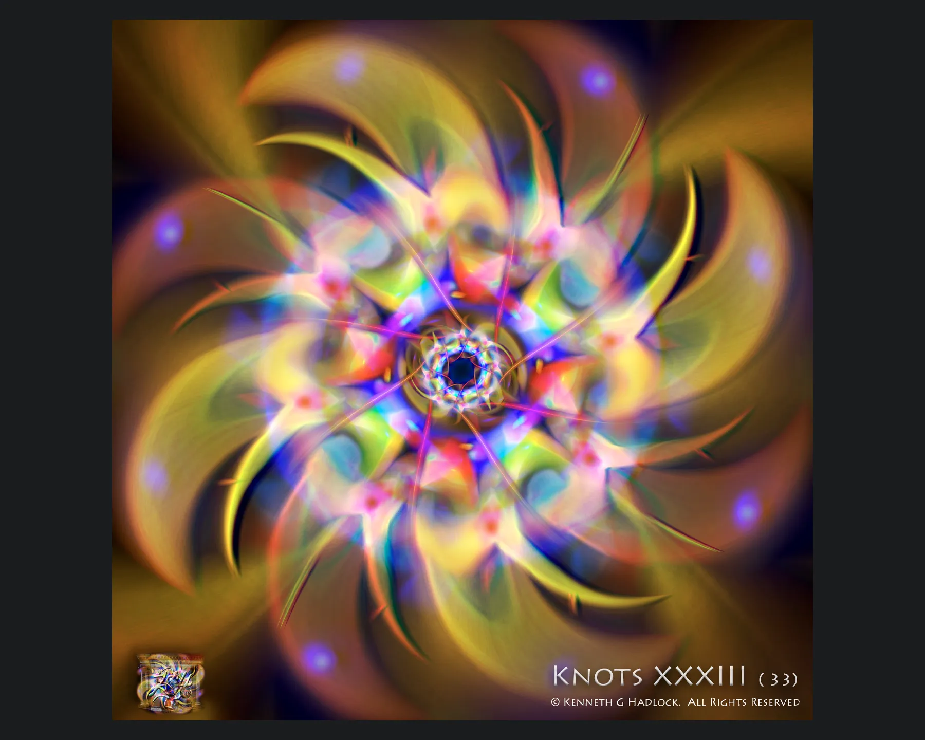 Knots 33. A digital artwork by K.G. Hadlock