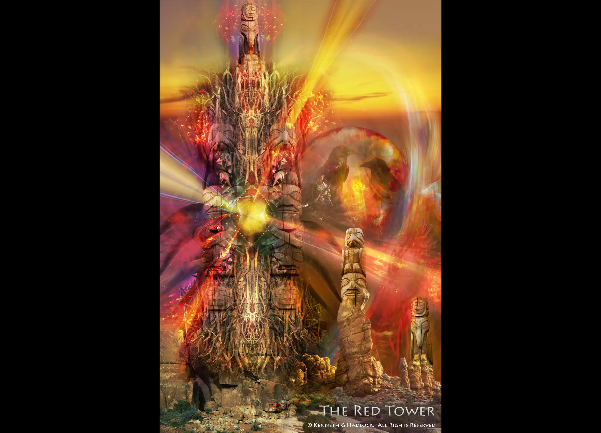 Digital Art - The Red Tower